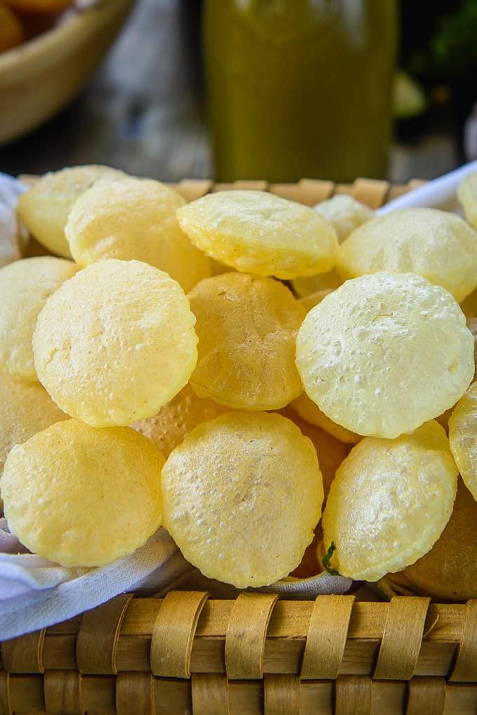 Primo piano di Sooji Golgappa