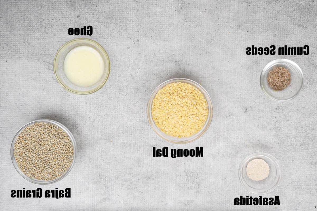 Khichdi di Miglio Perlato 3 Ingredienti per Bajra Khichdi, parte 1