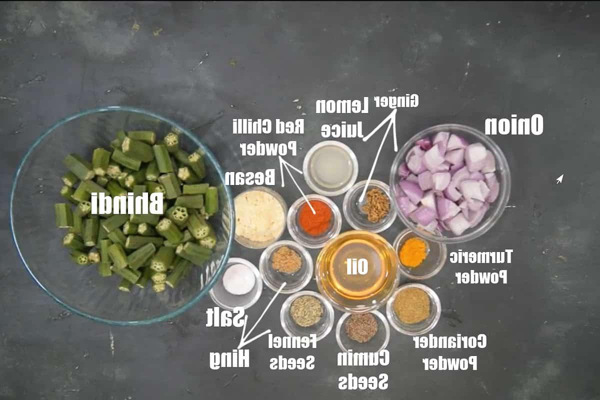 Gombo croccante alla farina di ceci 3 Ingredienti per la Besan Bhindi.