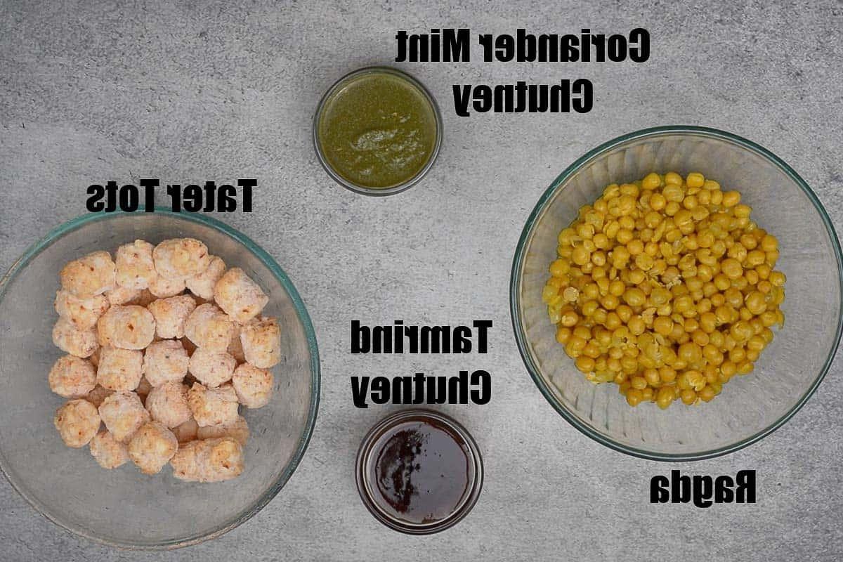 Ingredienti per Tater Tots Chaat.