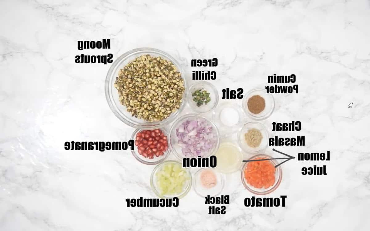 Insalata di Germogli 3 Ingredienti per l'Insalata di Germogli.