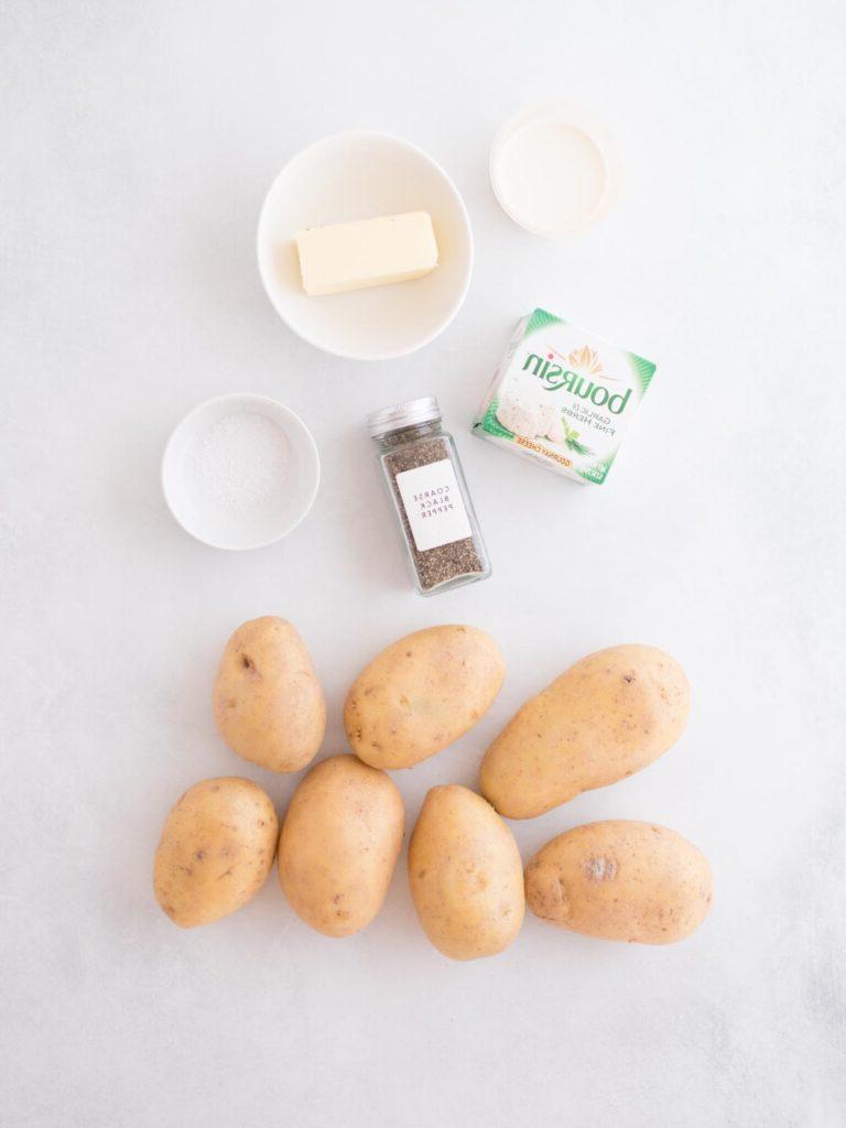 Purè di patate al Boursin 3 Ingredienti necessari per preparare il purè di patate al Boursin.