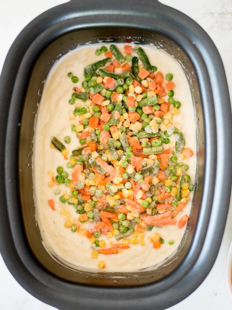**Pollo, Ripieno e Verdure al Crock Pot** 5 frozen vegetables added to the crockpot