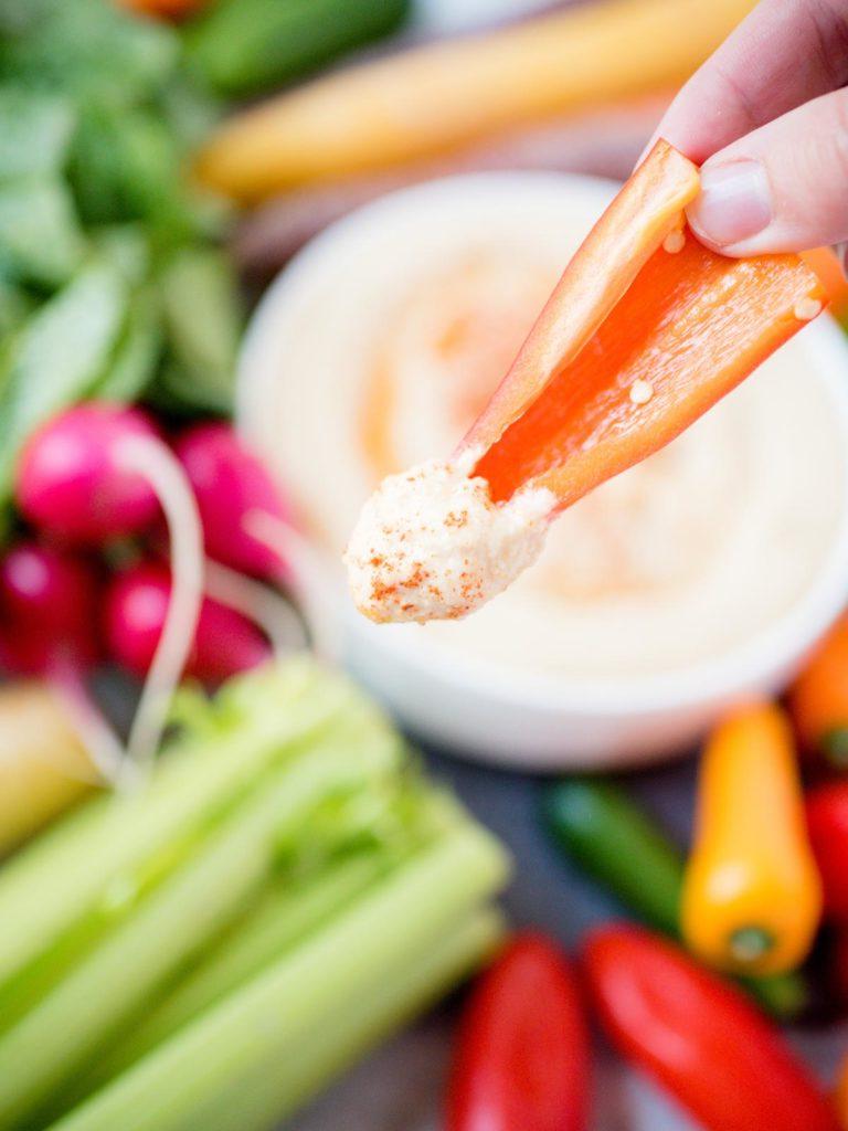 Facile Hummus Fatto in Casa 6 Hummus su mini peperoni