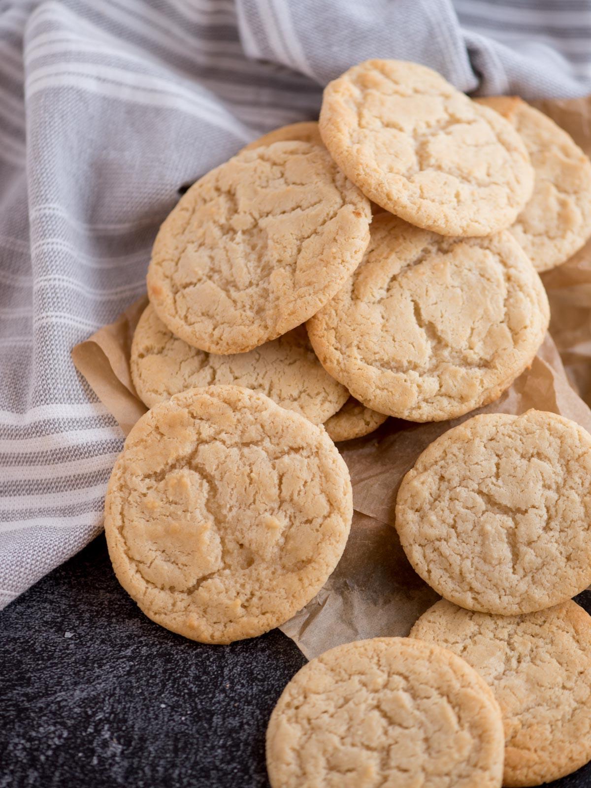 stack of condensed milk cookies