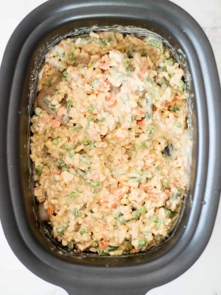 **Pollo, Ripieno e Verdure al Crock Pot** 9 uncooked chicken and stuffing casserole in the crockpot