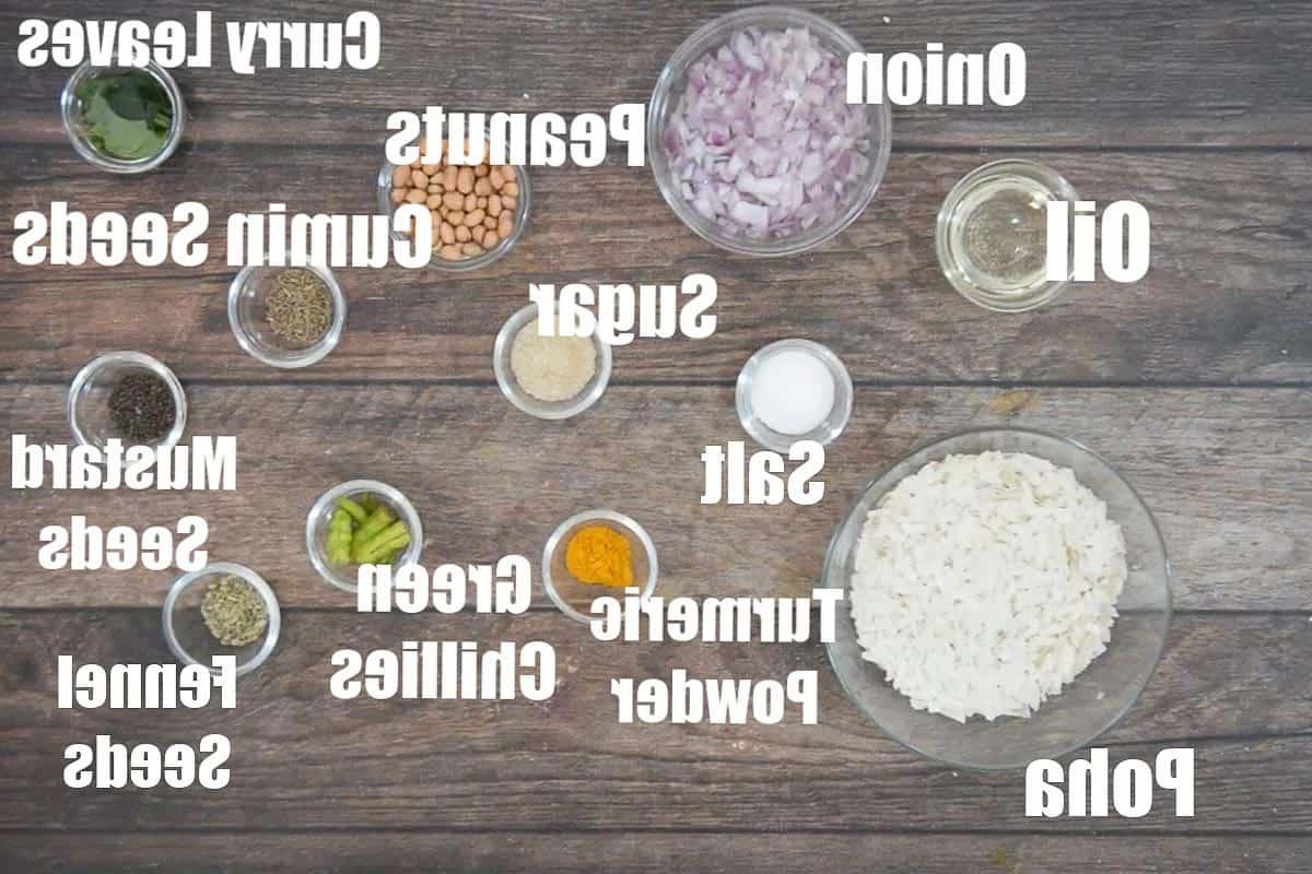 Poha indorese 3 Ingredienti per Indori Poha.