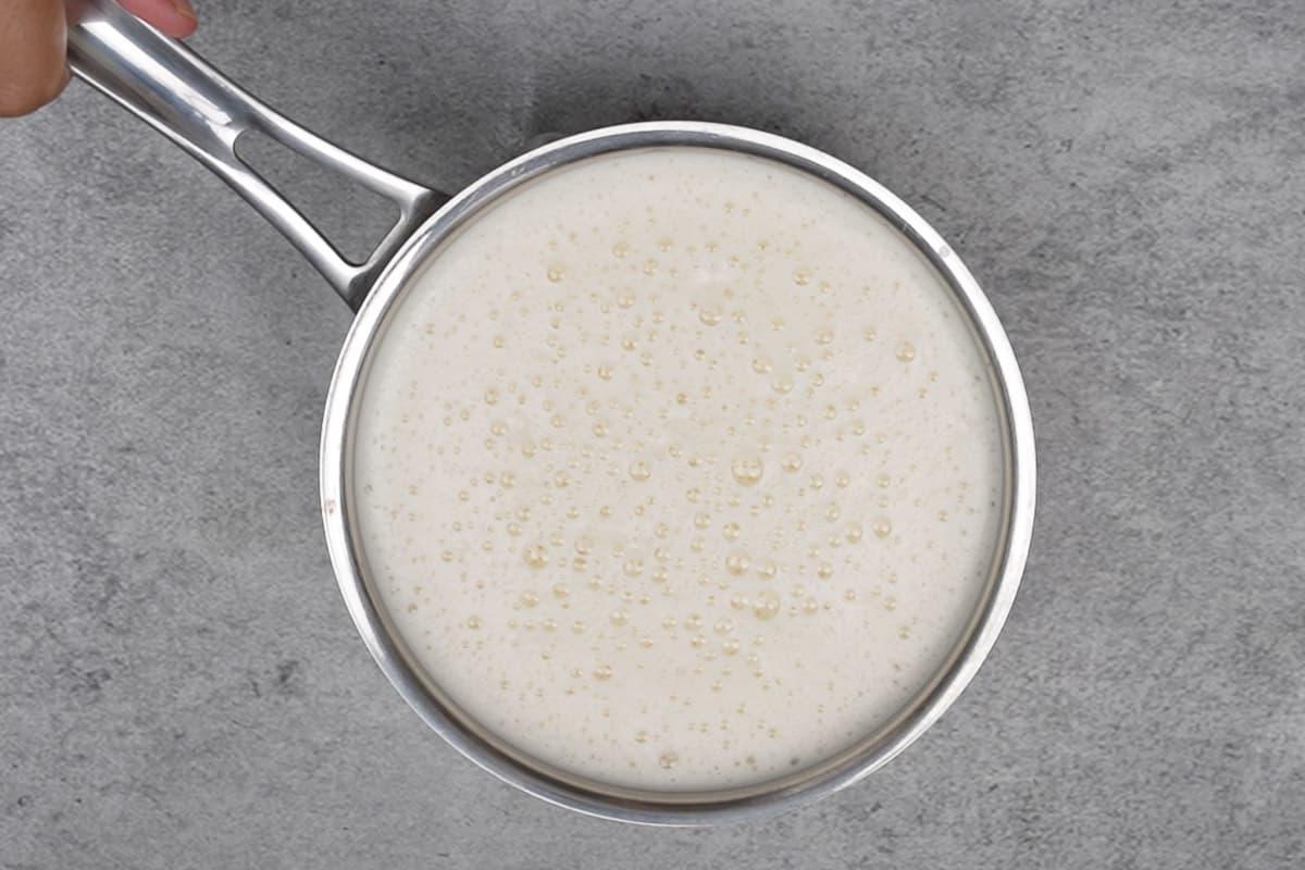 Composto di latte schiumato.