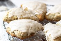 Aromatic Earl Grey Scones with Vanilla Bean Glaze