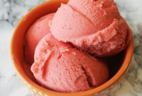 Refreshing Strawberry Banana Sorbet