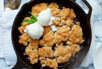 Smoked Sugar Skillet Blueberry Cobbler