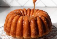 Golden Kentucky Butter Cake with Salted Caramel Glaze