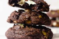 Decadent White Chocolate Cherry Pistachio Brownie Cookies