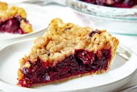 Homemade Cherry Crumb Pie