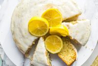 Honey Lemon Glazed Earl Grey Lavender Cake
