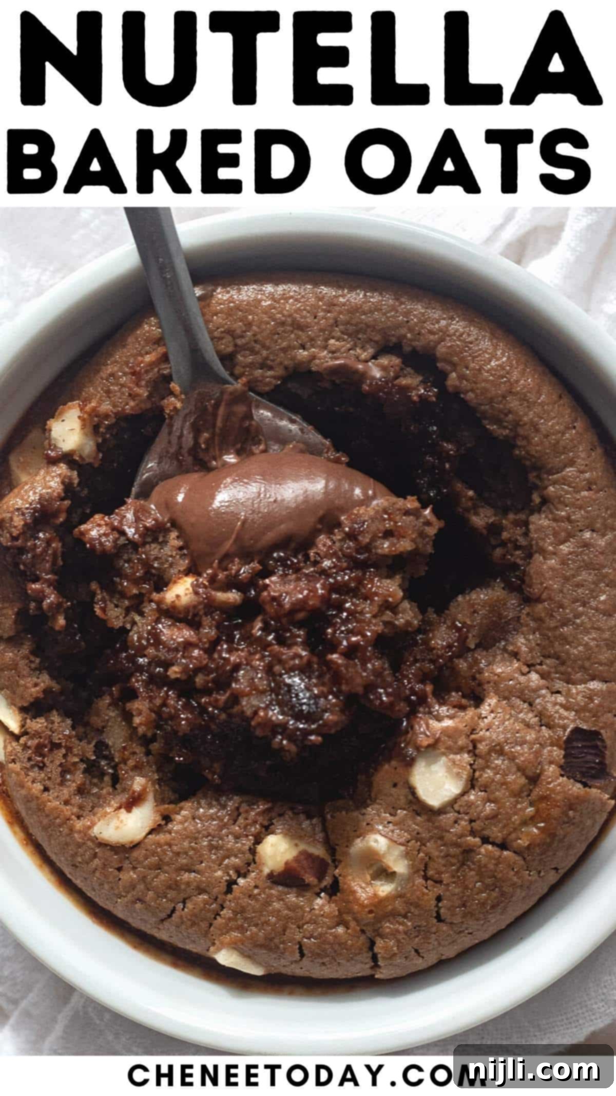 Indulgent Nutella Baked Oats 7 pin for Nutella baked oats