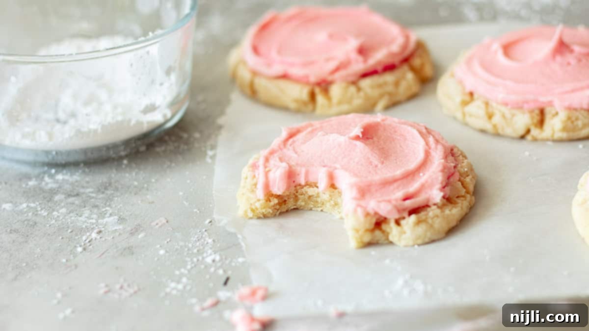 Copycat Crumbl Sugar Cookies 6 copycat crumbl cookies on a tray