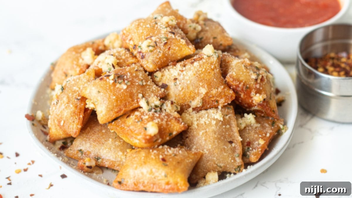 Air Fried Pizza Perfection 4 pizza rolls on a plate