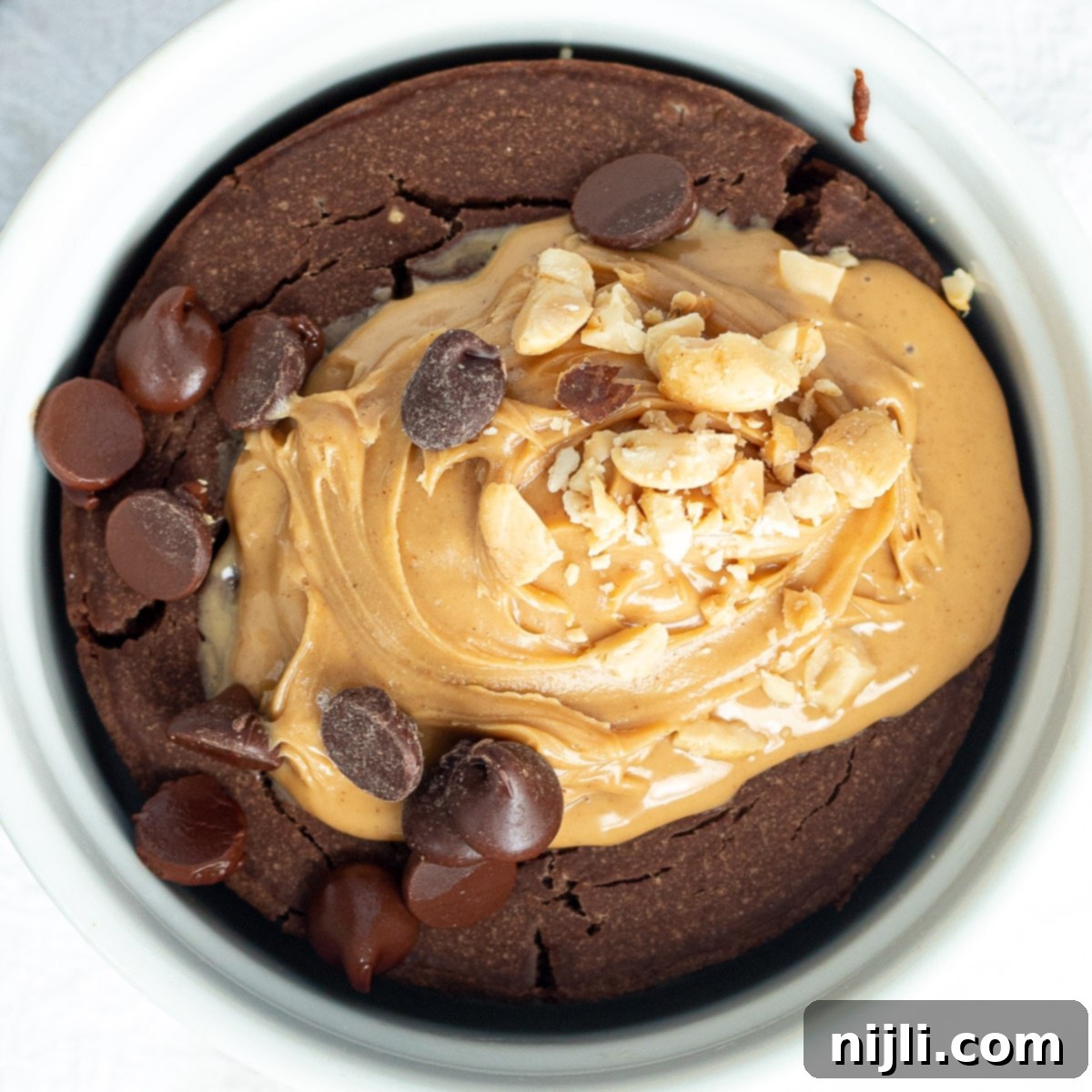 Single-Serving Protein Baked Oats 6 protein baked oats for one shot from overhead