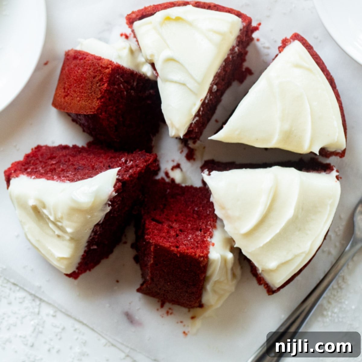 Petite Red Velvet Delights 2 sliced mini red velvet cake recipe
