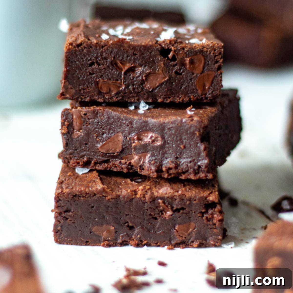 condensed milk brownies stack