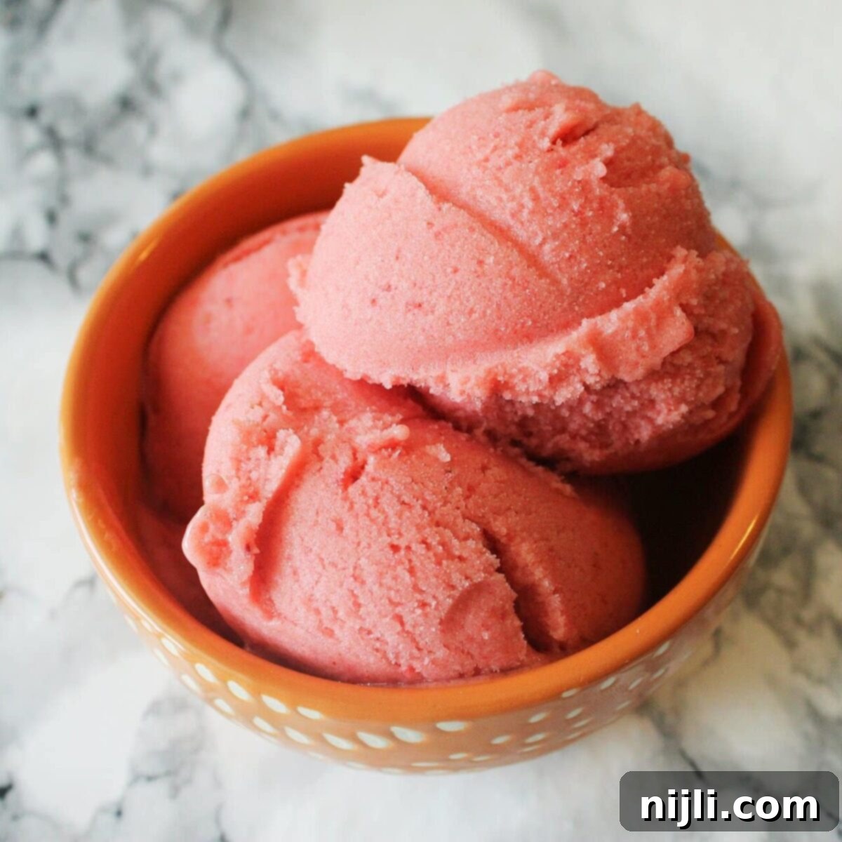 Refreshing Strawberry Banana Sorbet 5 strawberry banana sorbet