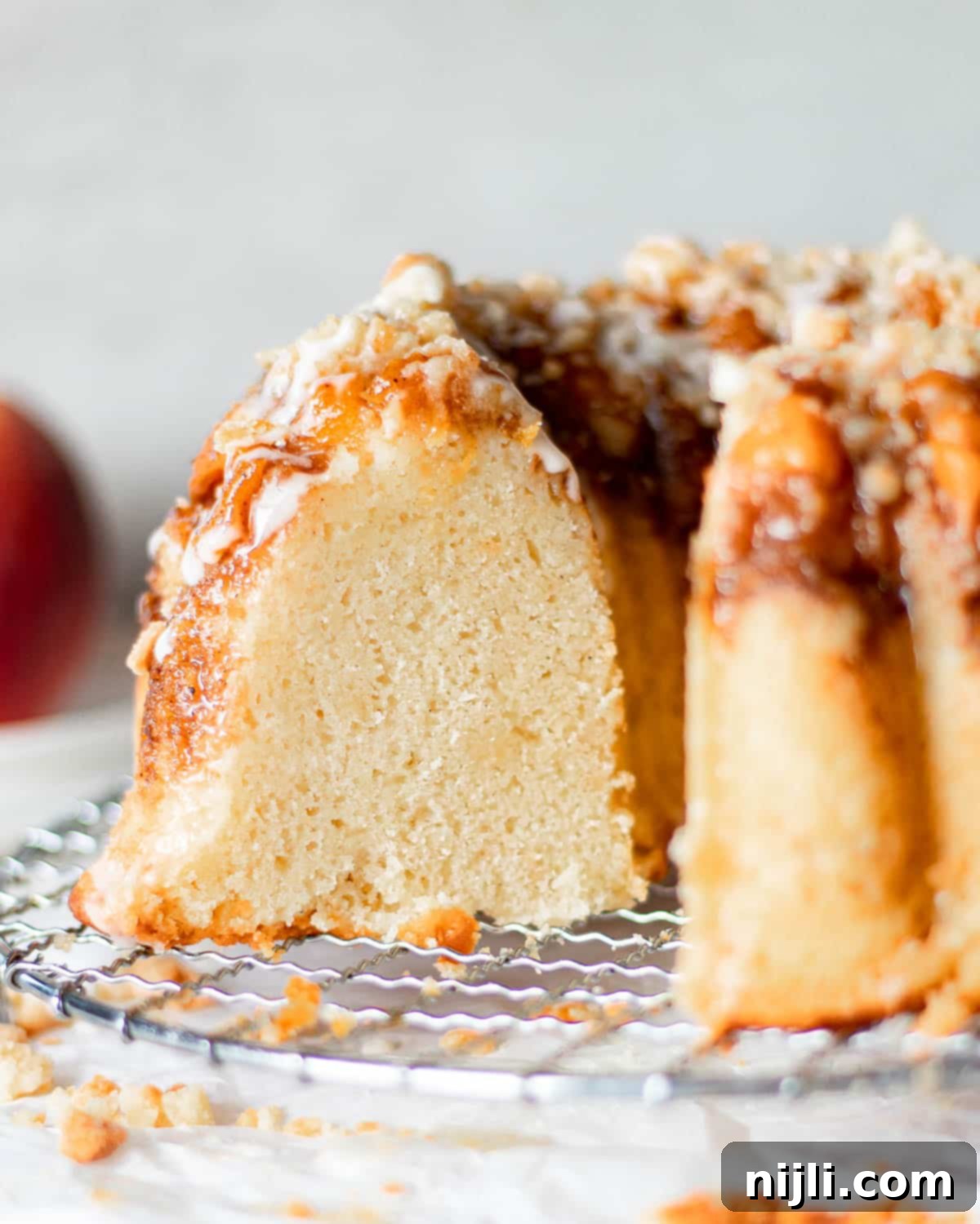 Southern Peach Pound Cake 16 fresh peach cobbler pound cake sliced