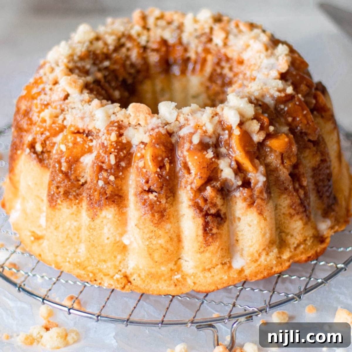 Southern Peach Pound Cake 17 peach cobbler pound cake on a tray