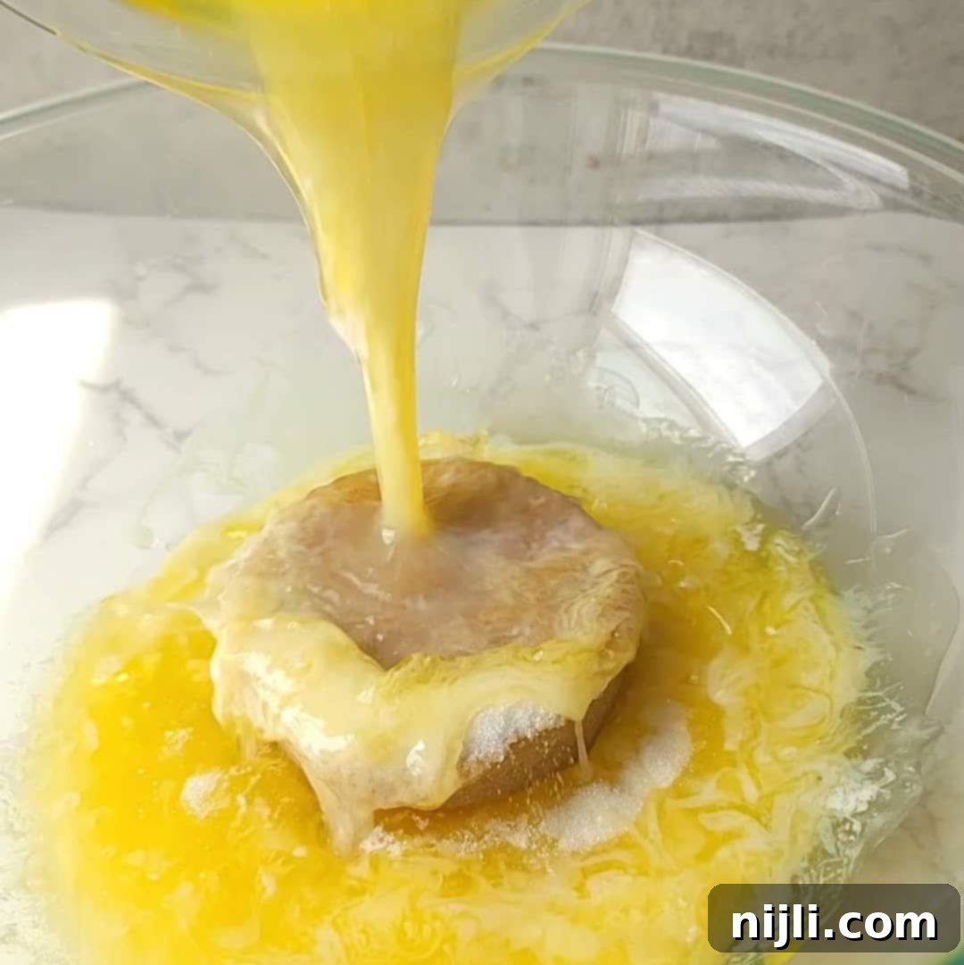 Green Tea Dream Brownies 7 Step 1: Whisking melted butter and sugars together in a bowl