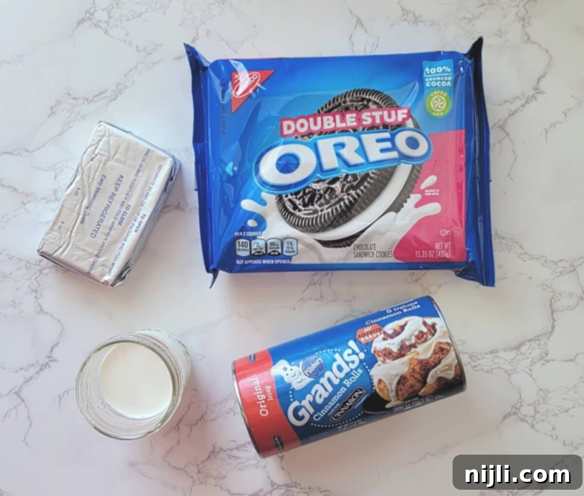 oreo cinnamon bun ingrediets