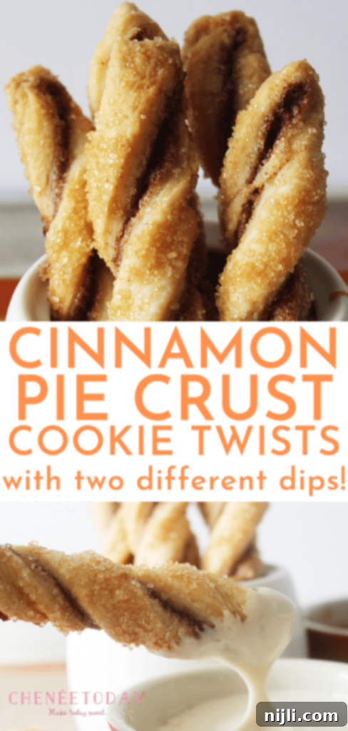 Flaky Pastry Twists 7 pie crust cookie twists on a platter with dipping sauces