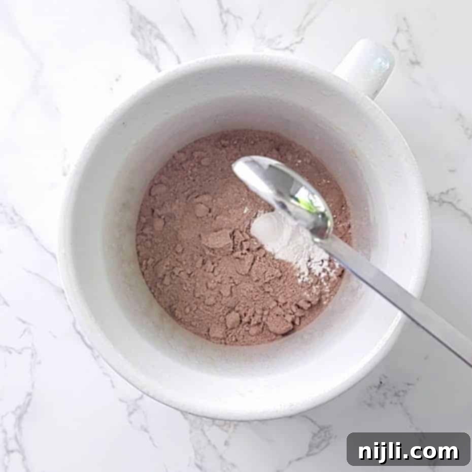 Healthy Protein Mug Cake in Minutes 5 protein mug cake step 1