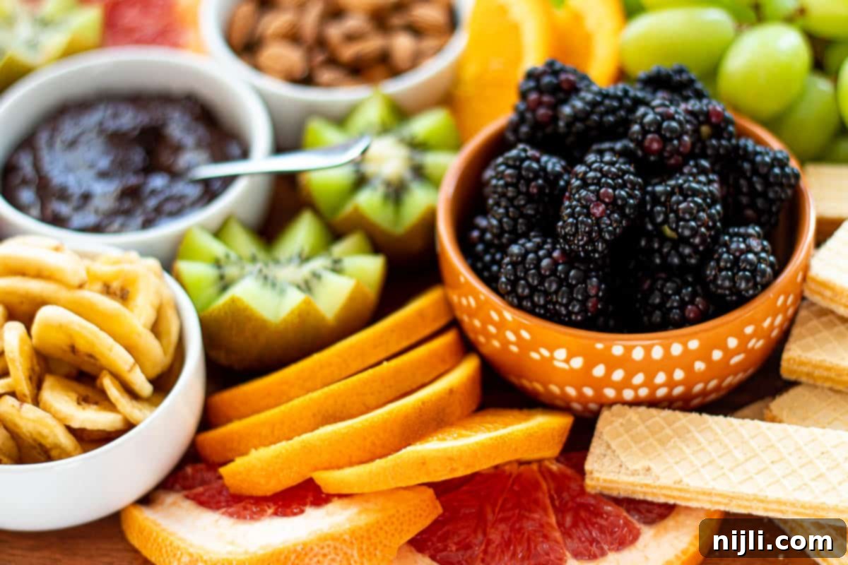 Gourmet Fruit Platter 11 fruit and chocolate charcuterie board