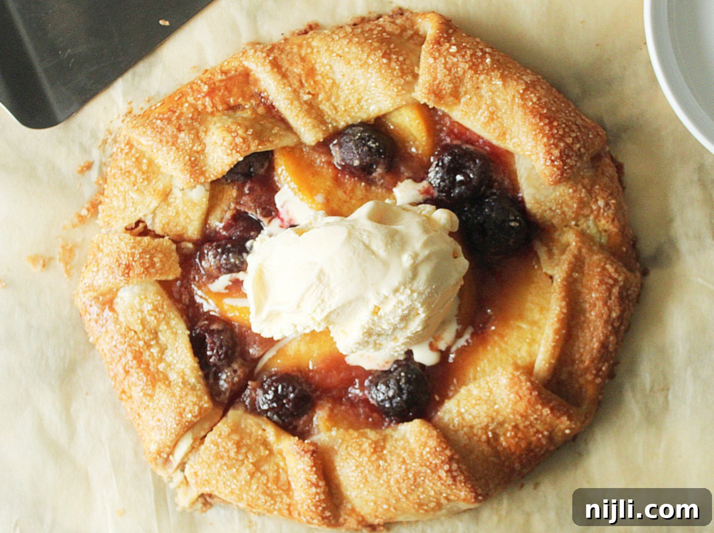 Easy Cherry Peach Galette Recipe - Chenée Today