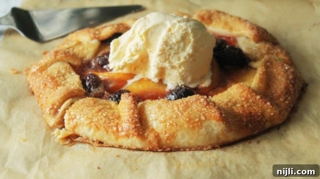 Easy Cherry Peach Galette Recipe - Chenée Today