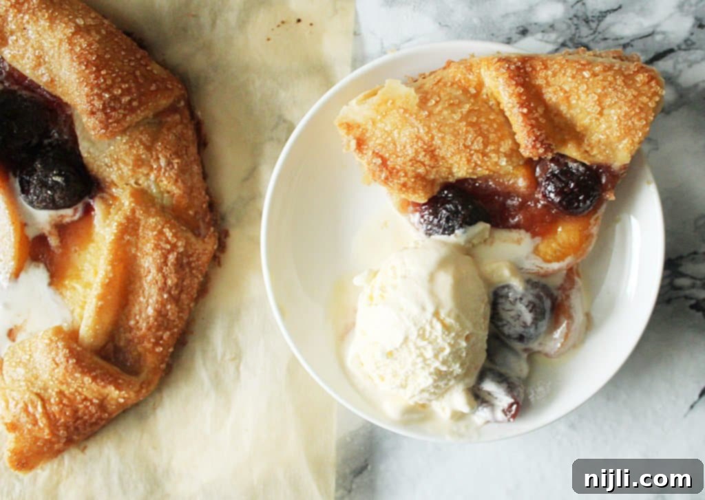 Easy Cherry Peach Galette Recipe - Chenée Today