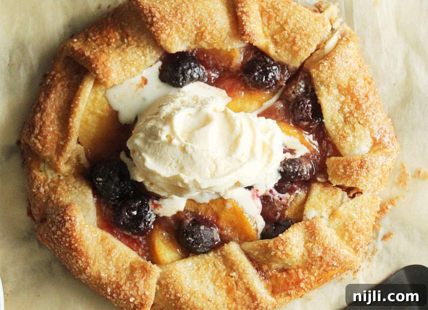 cherry peach galette