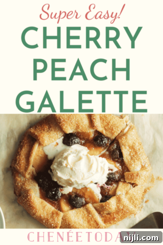Easy Cherry Peach Galette Recipe - Chenée Today