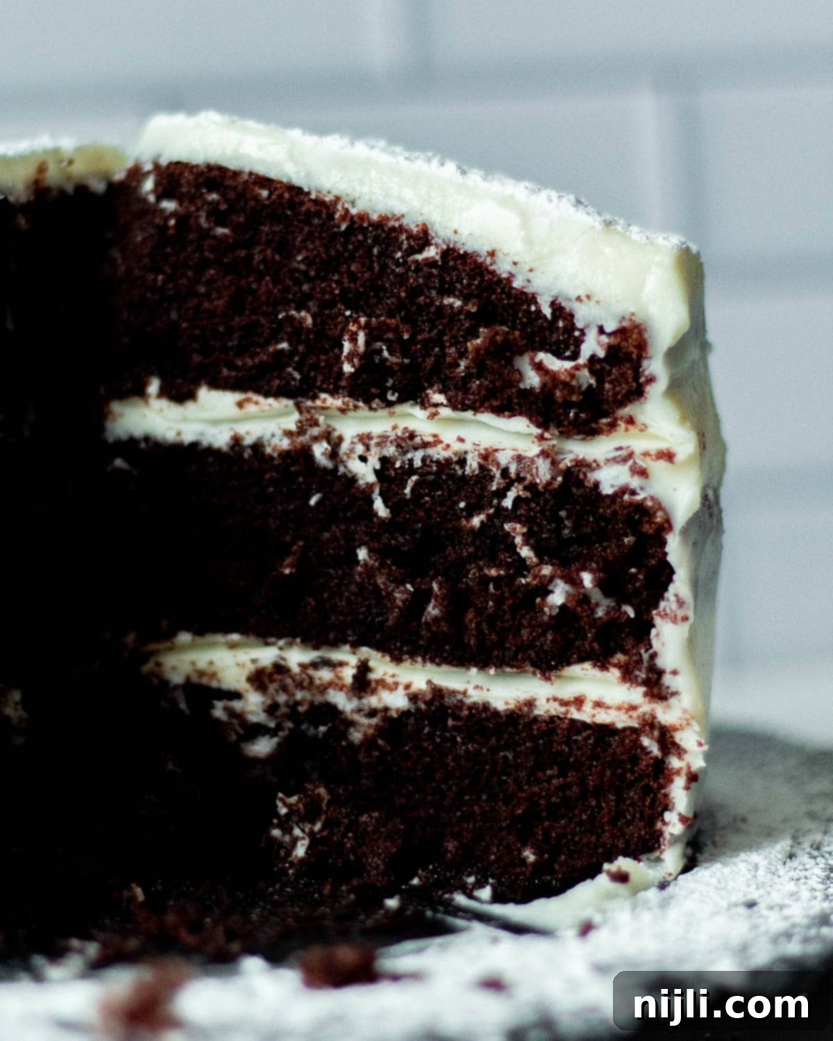 Decadent Chocolate Cake with Velvety Cream Cheese Frosting 3 easy chocolate cake with cream cheese frosting