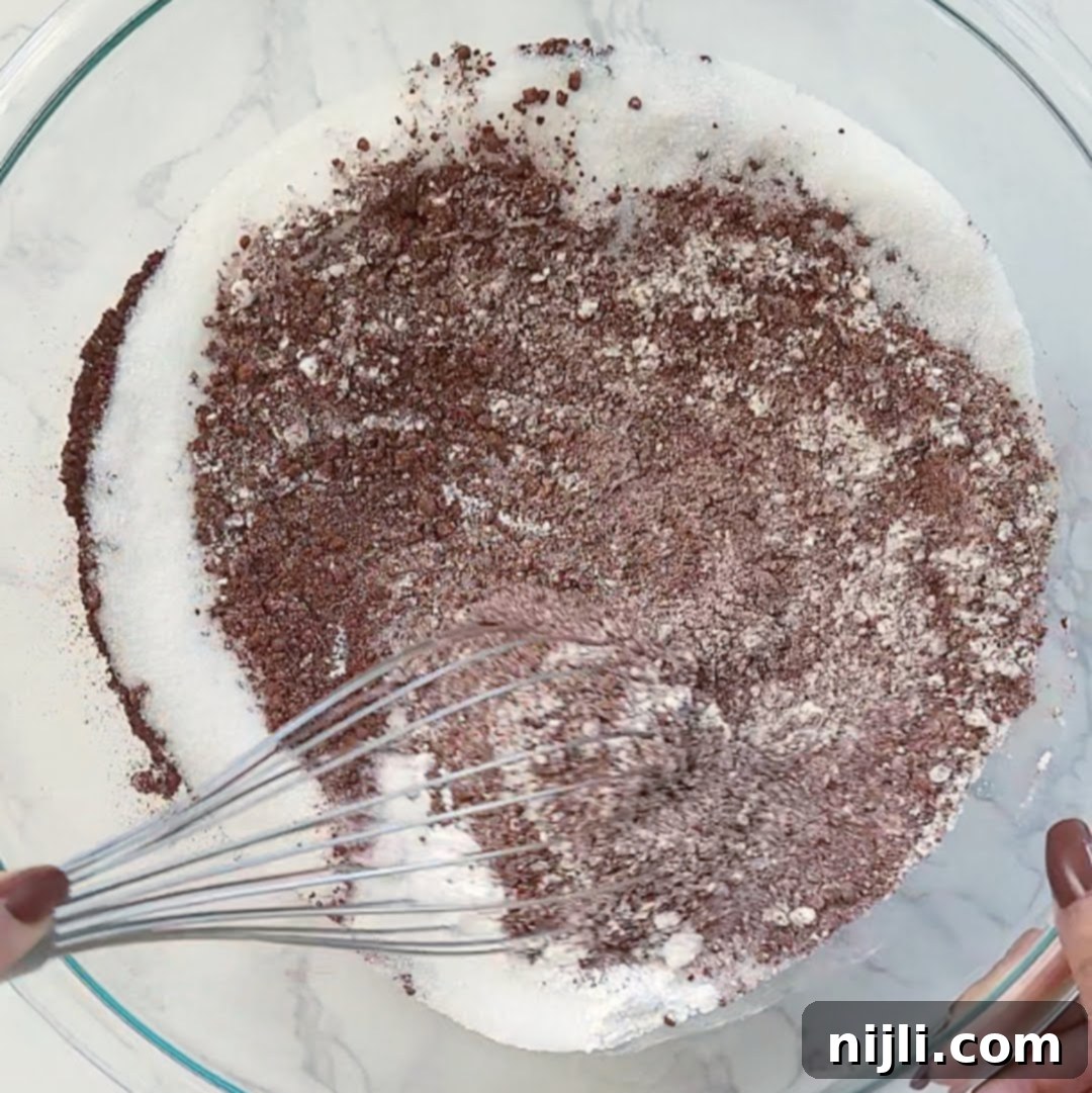 Decadent Chocolate Cake with Velvety Cream Cheese Frosting 7 chocolate cake with cream cheese frosting step 1