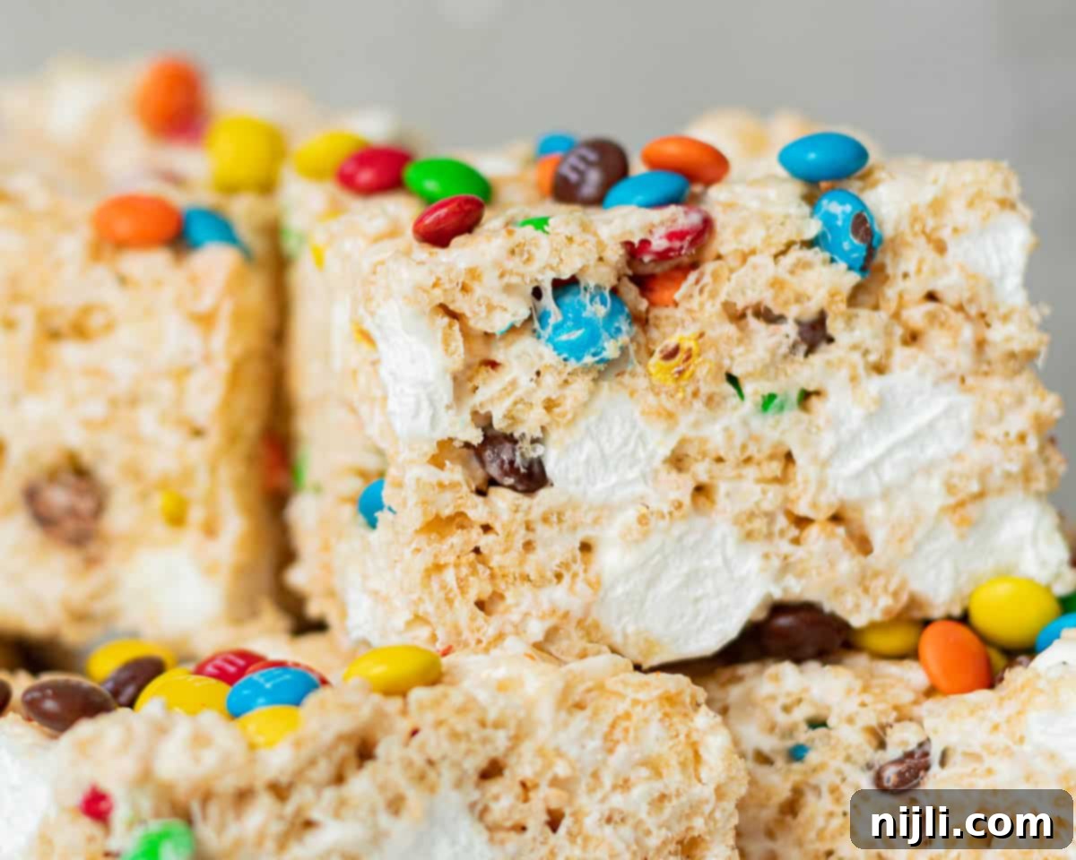 Colorful M and M Rice Krispie Treats 11 m&m rice krispie treats nutrition facts