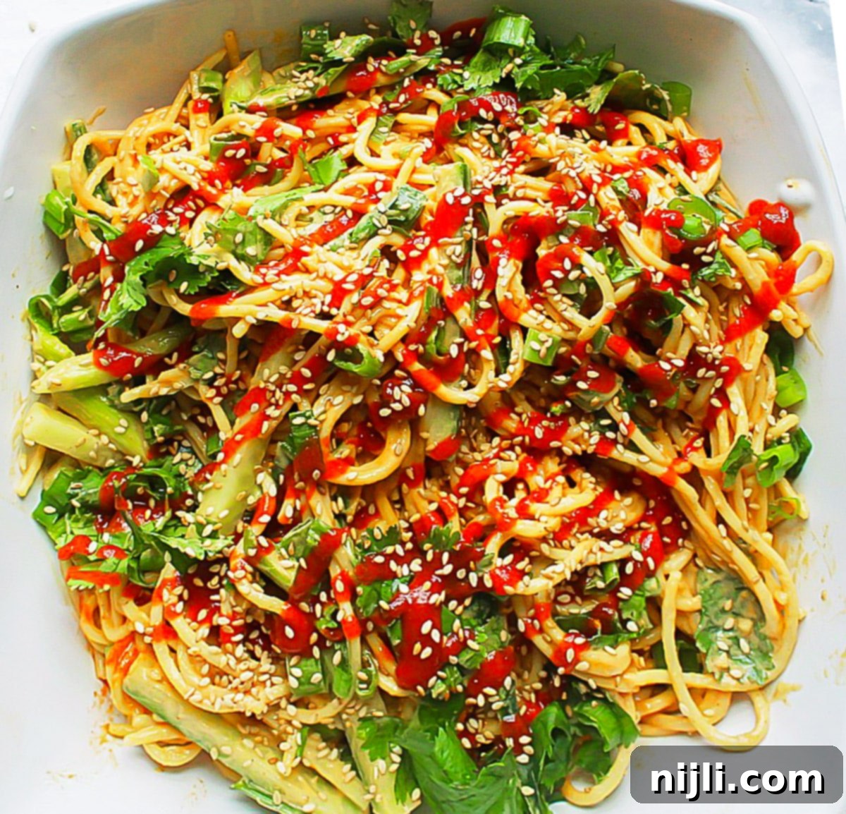 Creamy Peanut Noodle Salad 3 peanut noodle salad from above