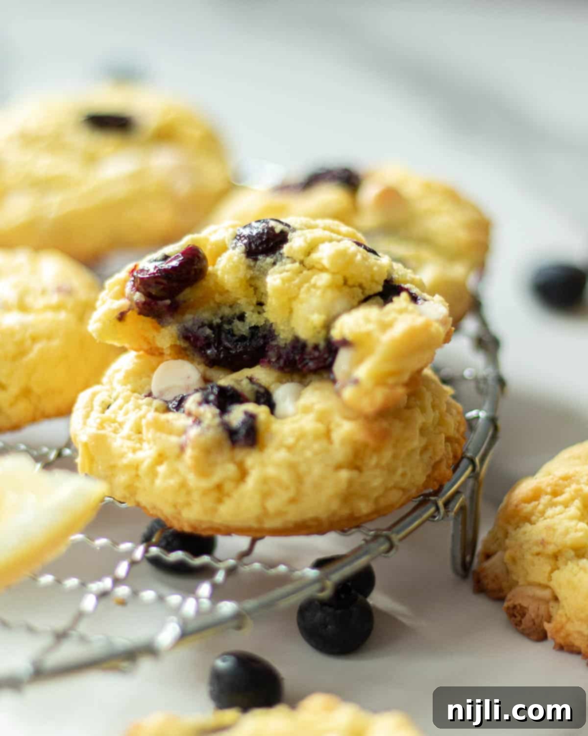 Zesty Blueberry Cake Cookie Bliss 4 starbucks lemon blueberry cookies