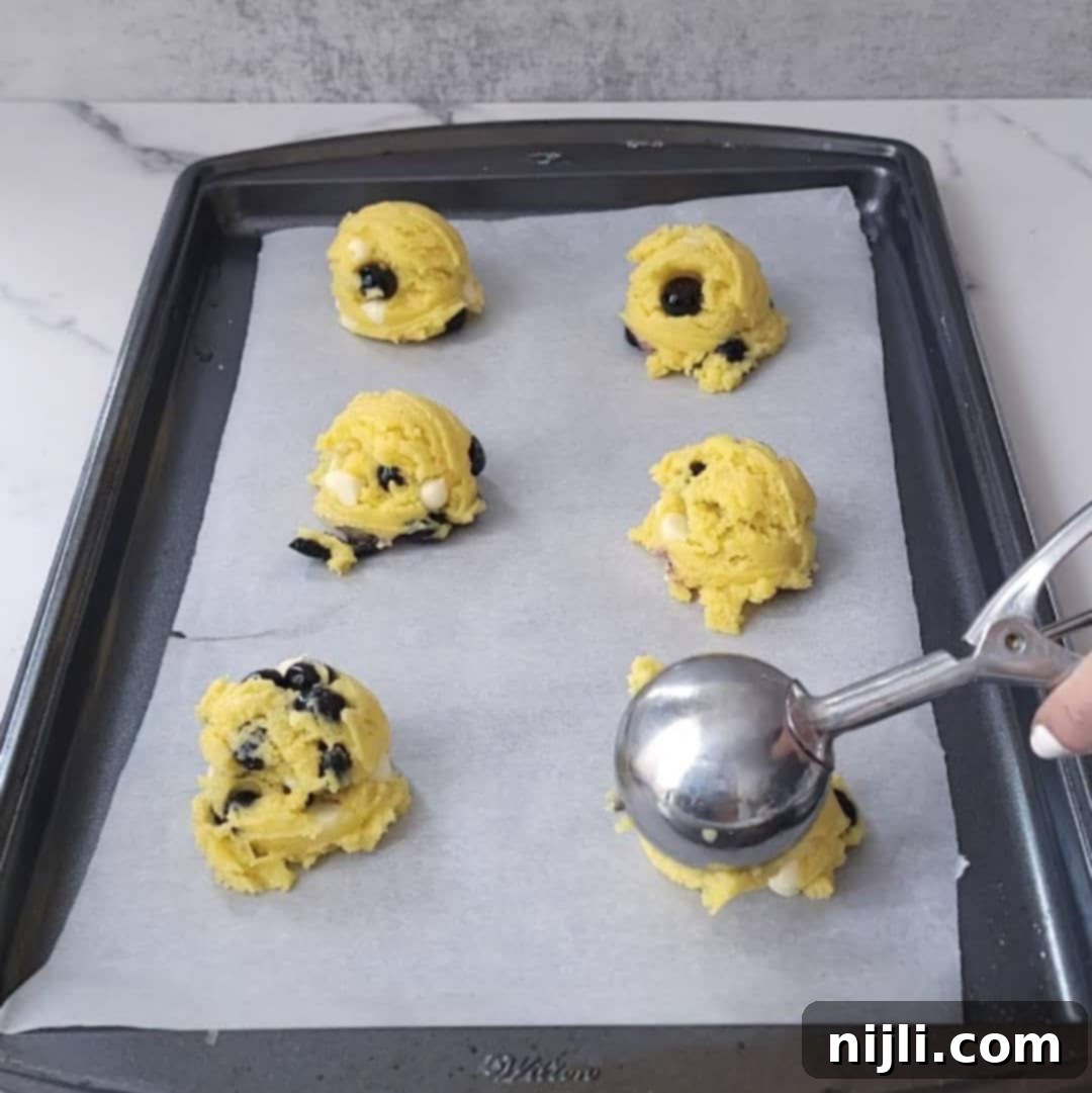 Zesty Blueberry Cake Cookie Bliss 10 easy lemon blueberry cookies step 6