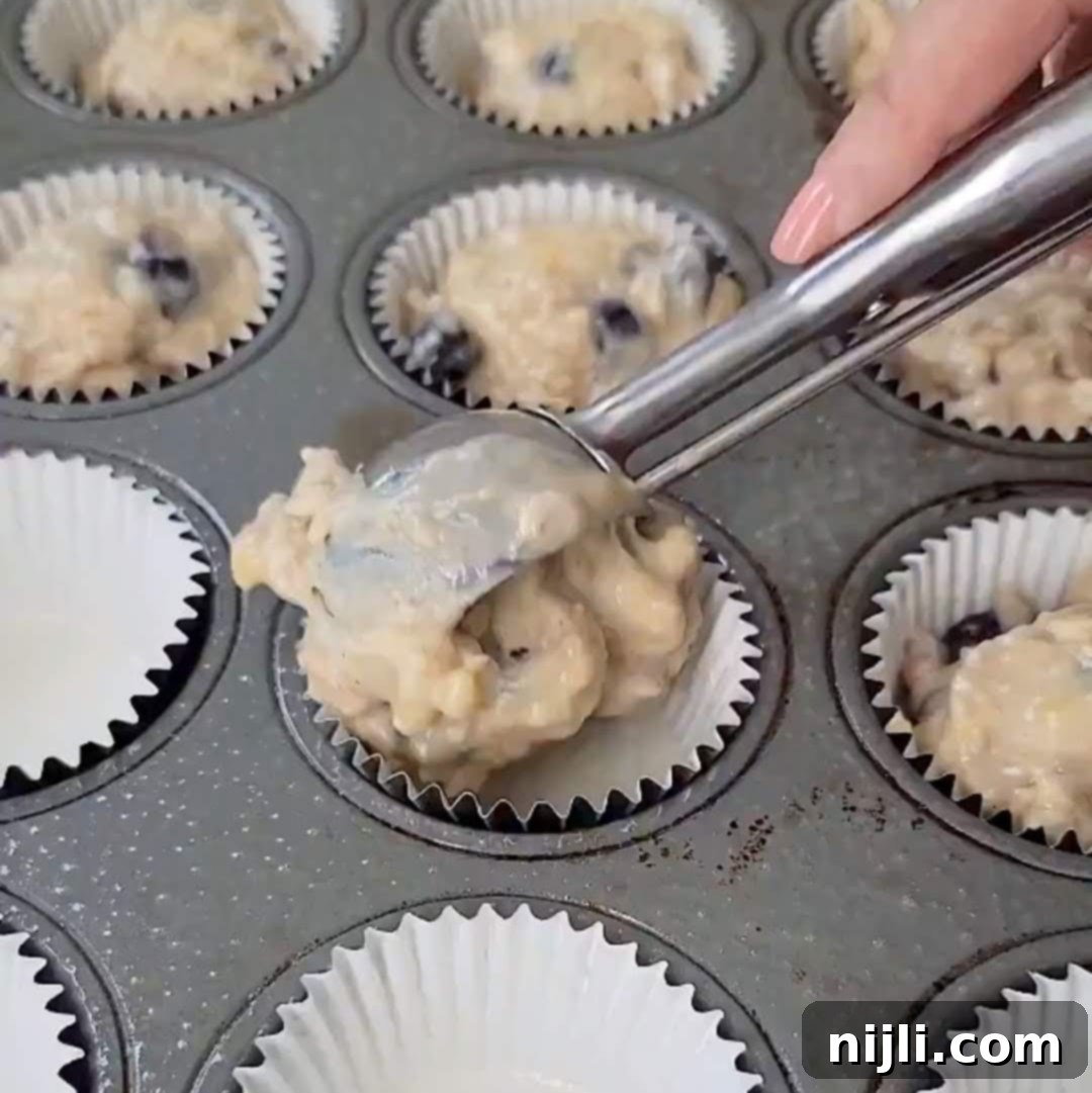 weight watchers blueberry banana oatmeal muffins step 6