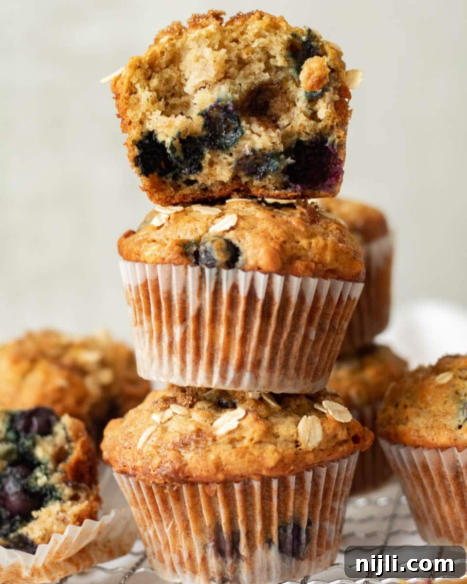 weight watchers blueberry banana oatmeal muffins