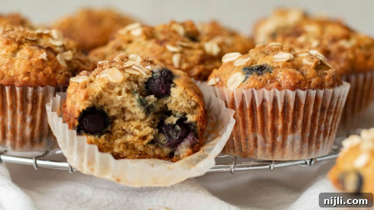 banana blueberry oatmeal muffins with Greek yogurt