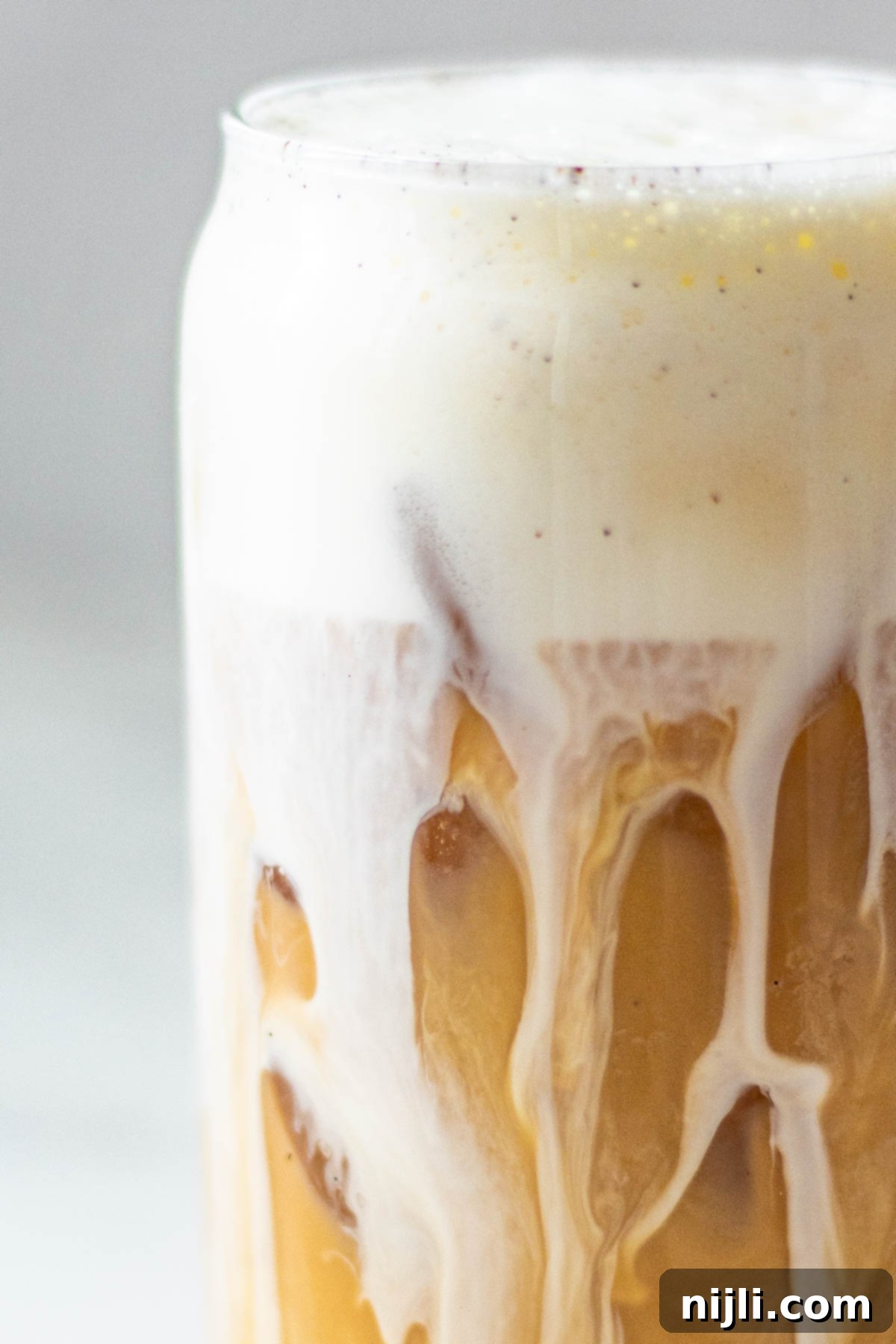 Homemade Sweet Cream Cold Foam 11 how to make cold foam with heavy cream, showing a thicker, richer texture