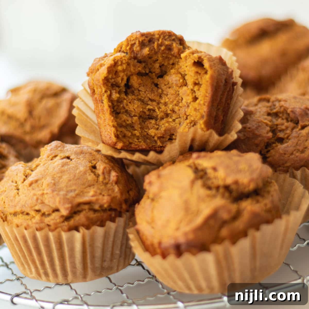 Spiced Banana Pumpkin Muffins 2 pumpkin banana muffins