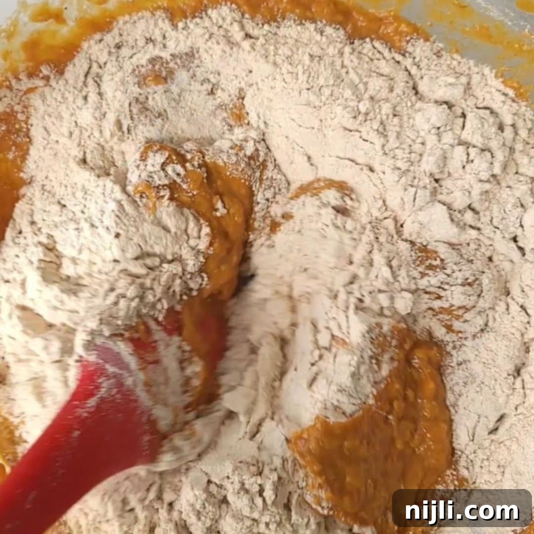 Spiced Banana Pumpkin Muffins 11 best pumpkin banana muffins step 5